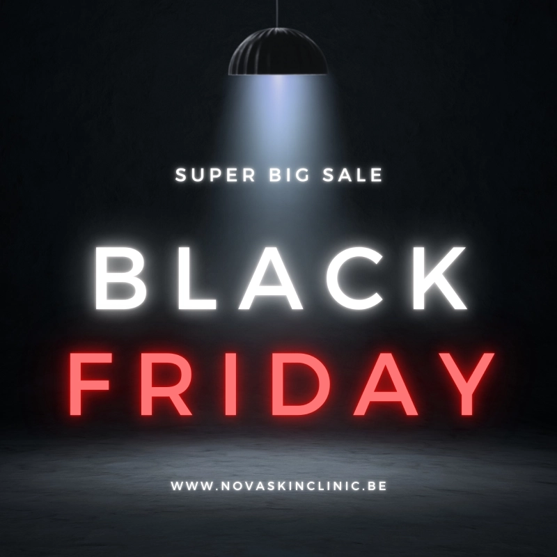 black friday 2024 chez Novaskin Clinic avec -20% sur tous les forfaits